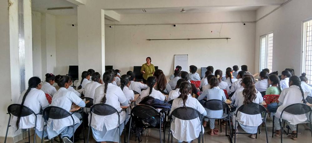 Session with students — CV Raman Govt. Hospital